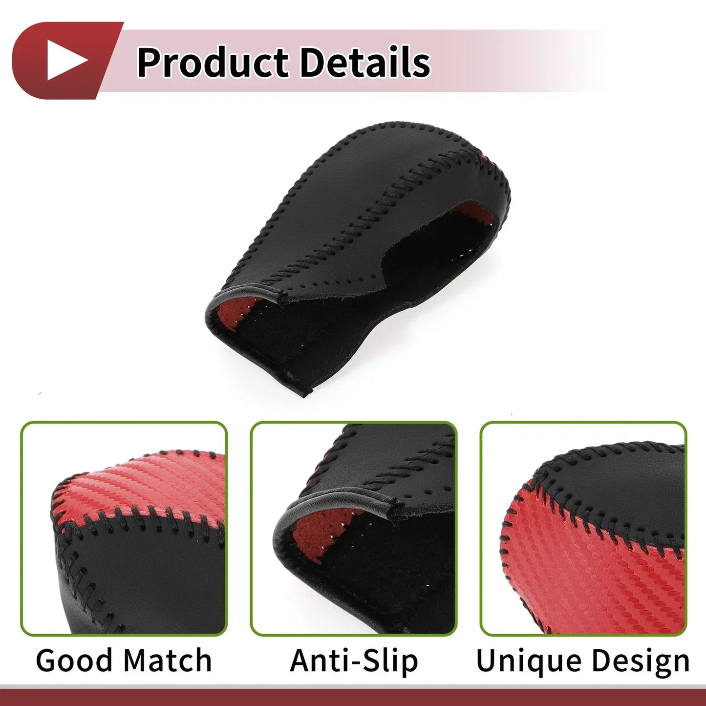 Red Carbon Fiber Gear Shift Knob Cover for Chevrolet Cruze (2011-2016)