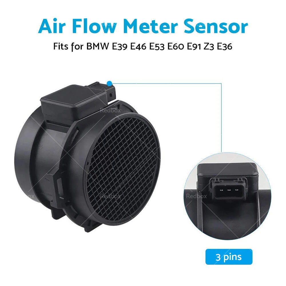 Mass Air Flow Meter MAF Sensor for BMW E36 E39 E46 E53 E60 E91 X5 Z3 (1992-2006)