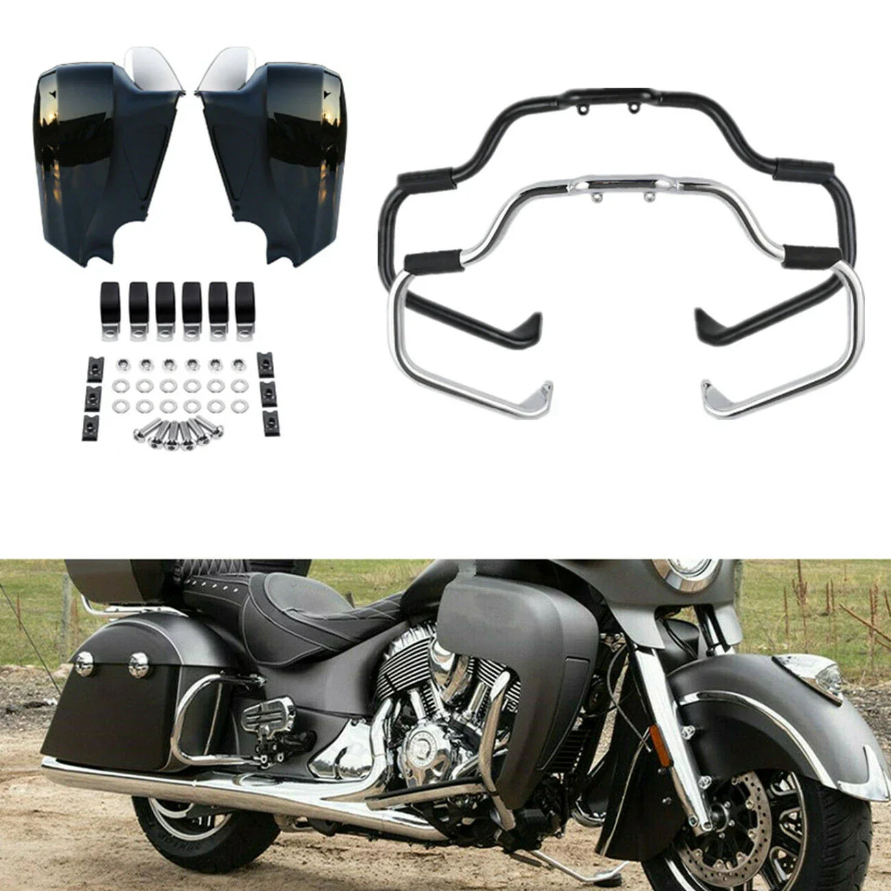 Mustache Engine Guard Crash Bar for Indian Chief (2014-2018)
