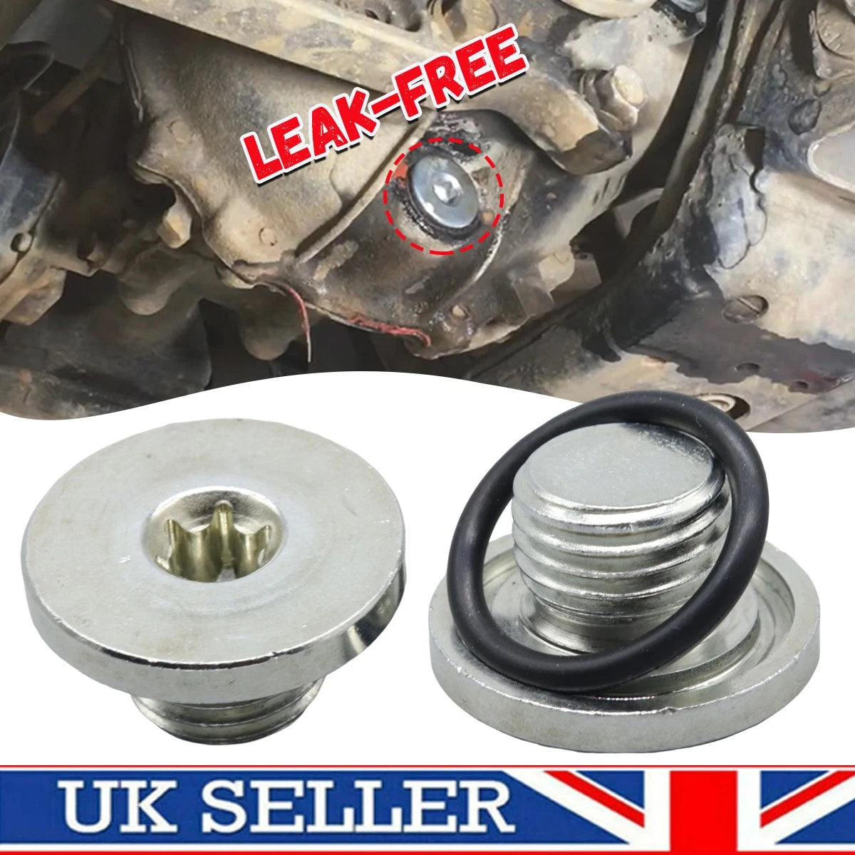 Oil Drain Sump Plug Set for Fiat 500 1.3L (2007–2023) 2 Pack