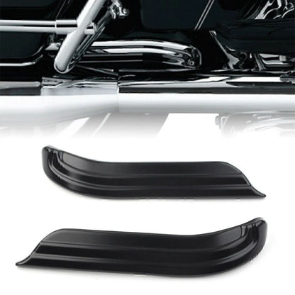 Black Louvered Swingarm Covers for Harley Touring Dresser (2009-2020)