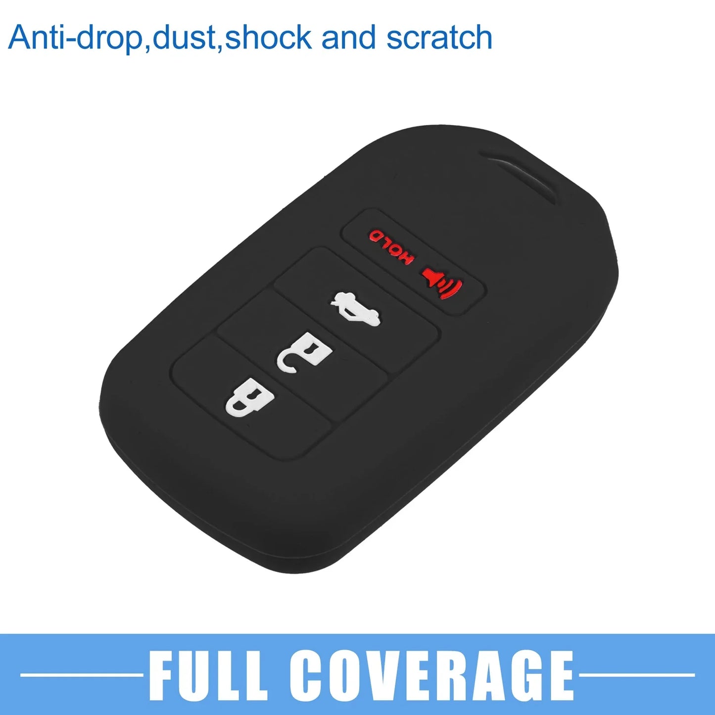 Smart Key Fob Cover Case for Honda Accord EX EXL EX-L 2013-2018 (2 x Black)