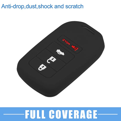 Smart Key Fob Cover Case for Honda Accord EX EXL EX-L 2013-2018 (2 x Black)
