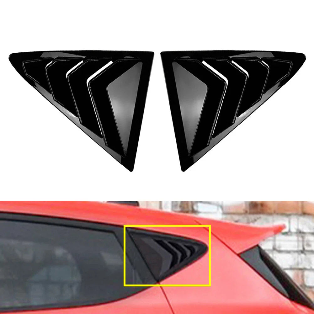 Glossy Black Rear Window Louver Cover for Ford Fiesta (2018-2024)