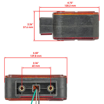 Caltric Left Taillight Assembly for John Deere (2005–2005)