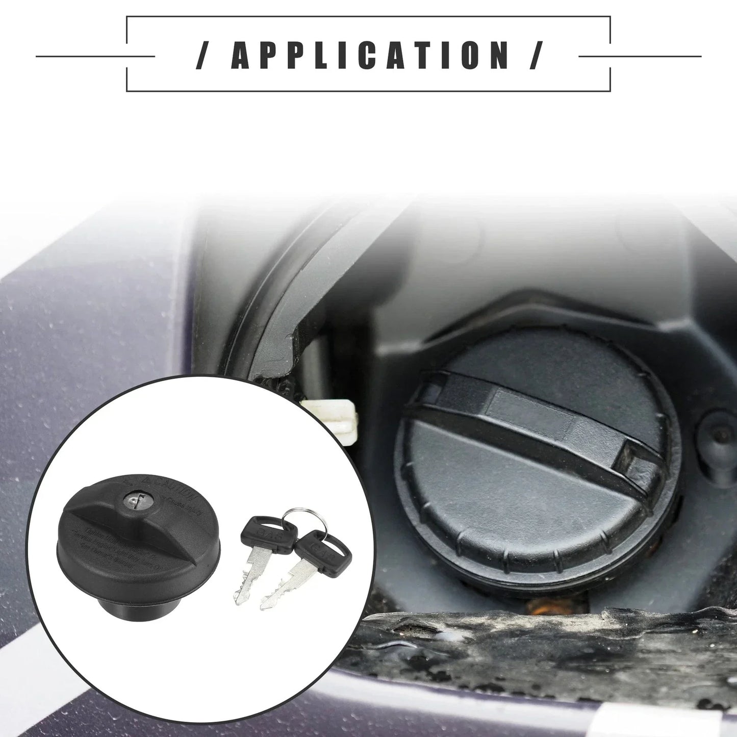 Car Fuel Tank Filler Cover with 2 Keys for Dodge Grand Caravan (2011-2020)
