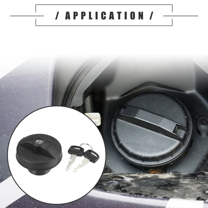 Car Fuel Tank Filler Cover with 2 Keys for Dodge Grand Caravan (2011-2020)