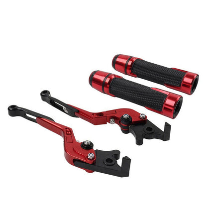 Red Extendable Brake Clutch Levers Grip Set for Suzuki GSXR1000 (2001-2023)