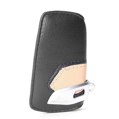 Leather Brown Remote Smart Key Fob Shell Cover for BMW 3 5 7 X3 Series