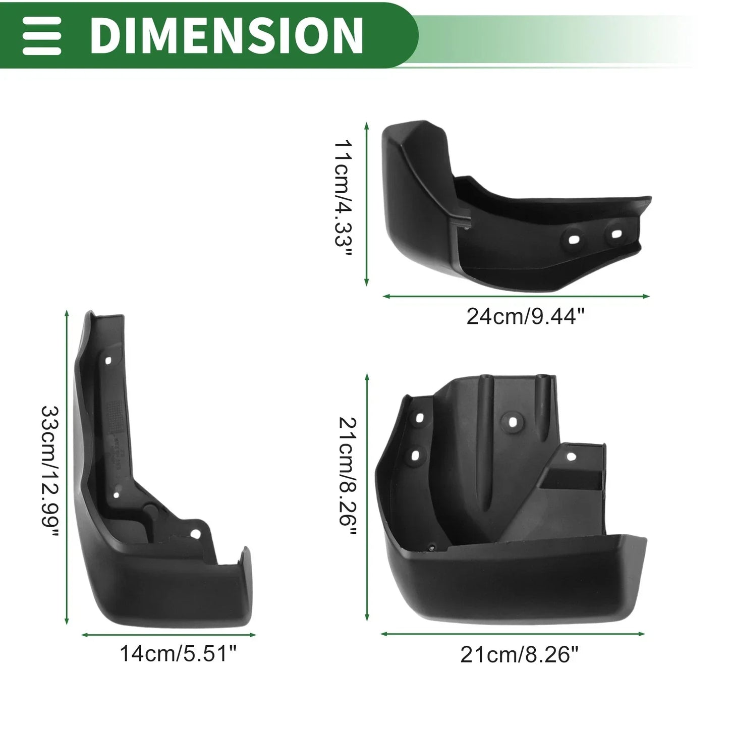 Mud Flaps Splash Guards Front & Rear for Honda Elysion (2022-2023)