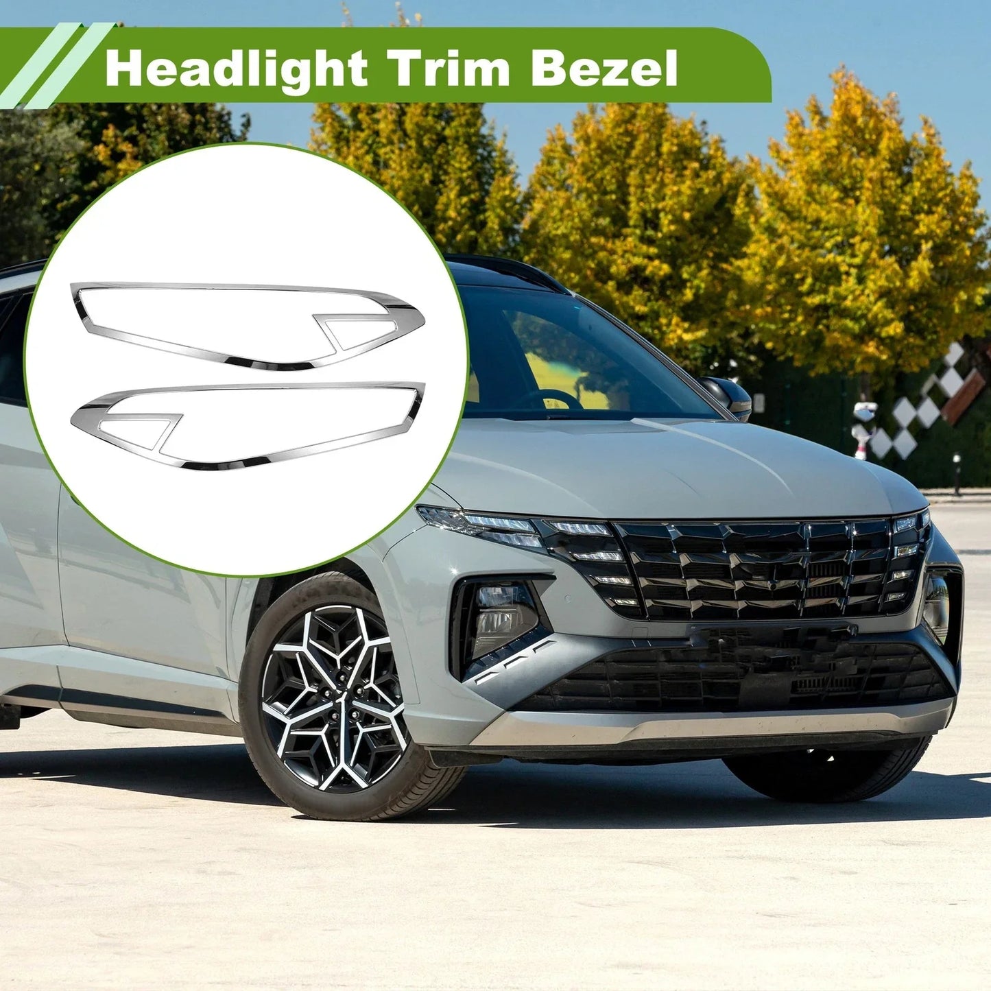 Front Left Right Headlight Trim Bezel for Hyundai Tucson (2016-2023)