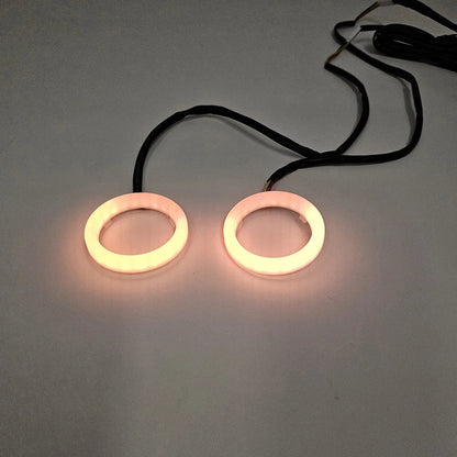 90MM RGB Phone Control Angel Eye Halo Rings Headlight DRL for Car