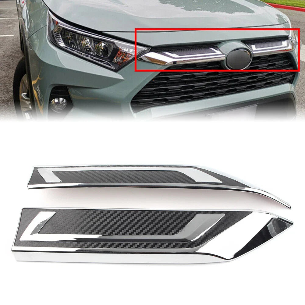 Front Center Mesh Grille Covers for Toyota RAV4 (2019-2020)