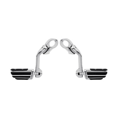 1 1/4" Long Angled Mount Highway Foot Pegs for Harley Touring Softail Sportster