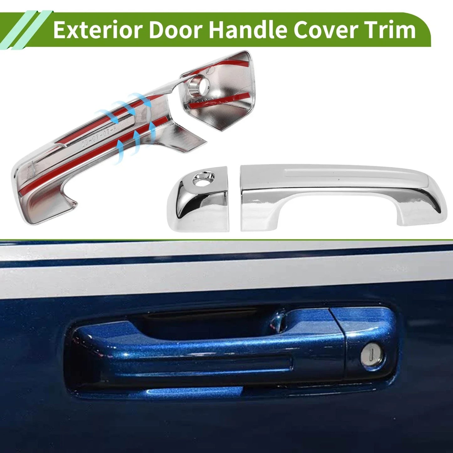 Exterior Door Handle Cover Trim for Dodge Ram 1500 (2019-2024) - 1 Set