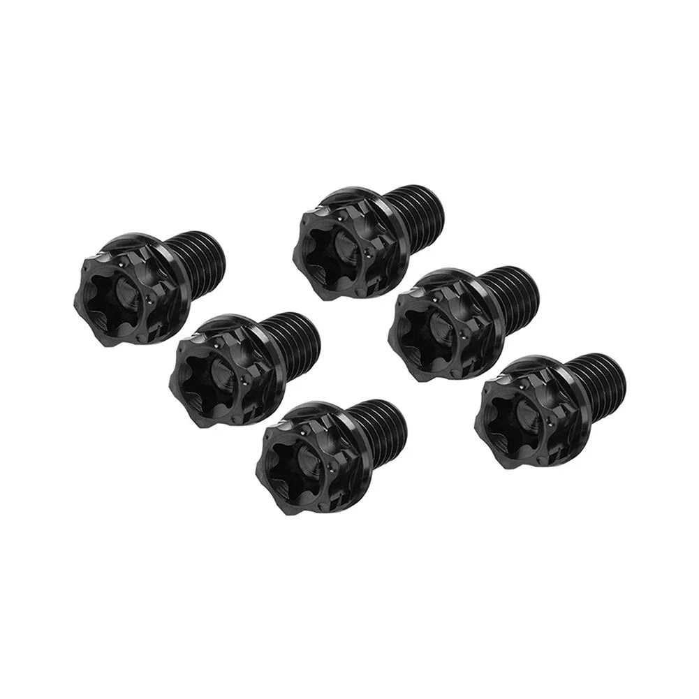 6pcs M8x25mm Titanium Torx Head Flange Bolts for Motorcycle Bike