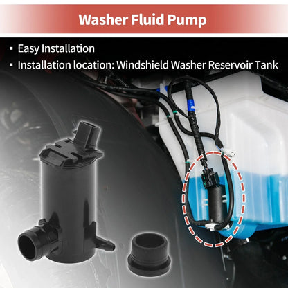 Windshield Washer Pump w/ Grommet for Pontiac G3 (2007-2010)