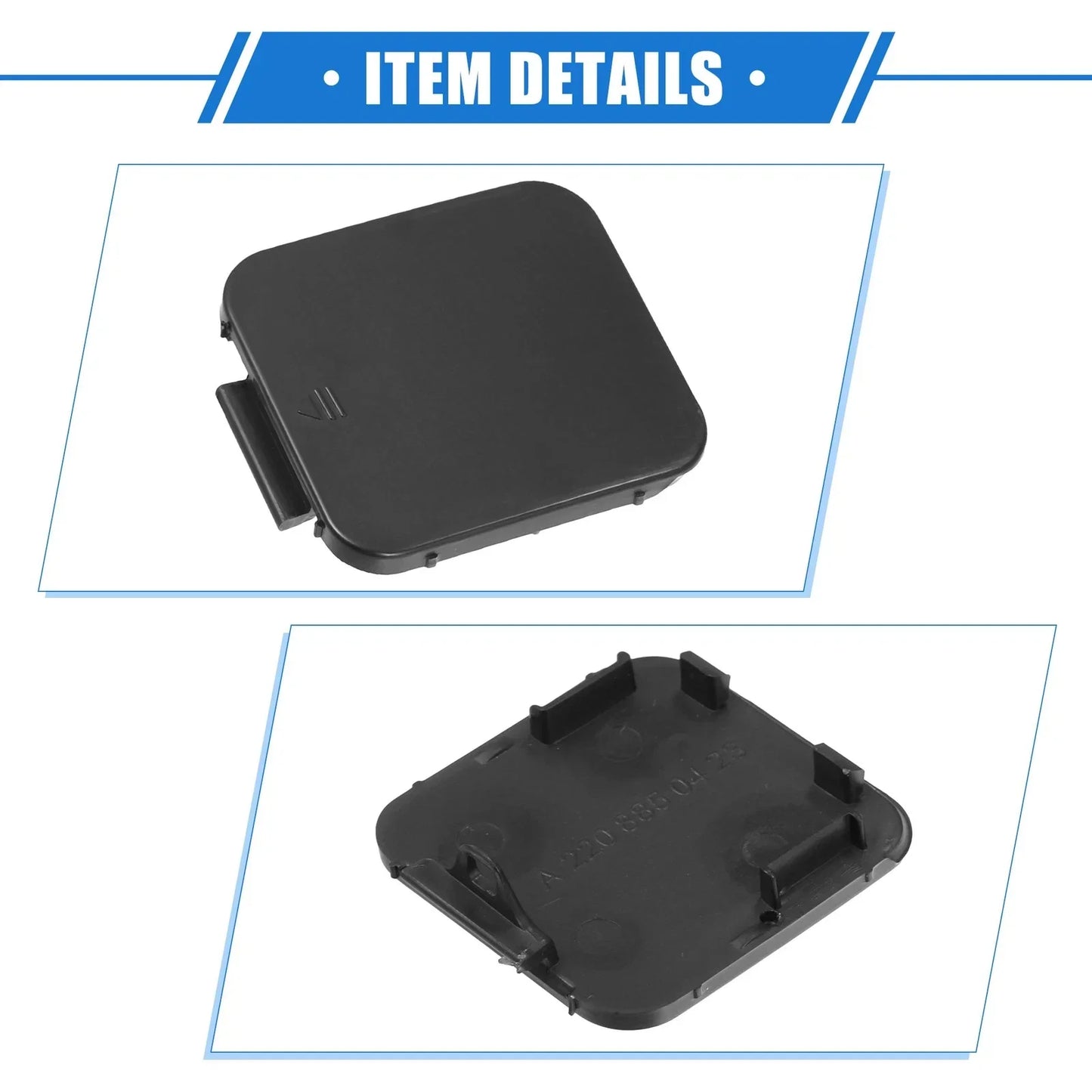 Rear Bumper Tow Hook Eye Hole Cover for Mercedes-Benz W220 S500 (2003-2005)