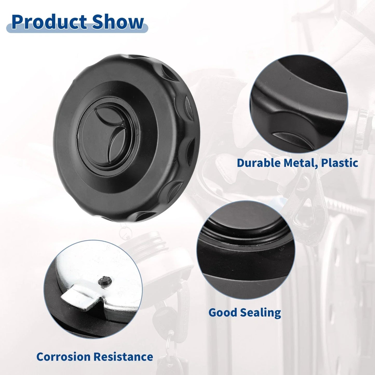 Locking Gas Cap Fuel Tank Cover with Keys for Mercedes Benz