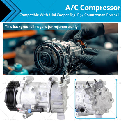 A/C Compressor w/ Pulley for Mini Cooper R56 R57 Countryman R60 (2007-2015)