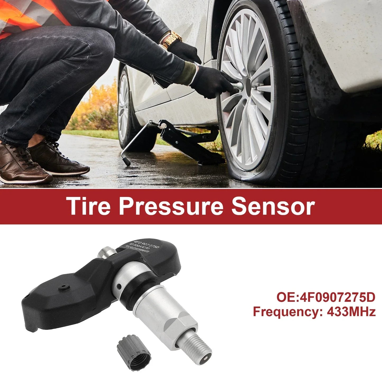 Tire Pressure Sensor 433MHz for Porsche Boxster (2012-2016) 1 x Sensor