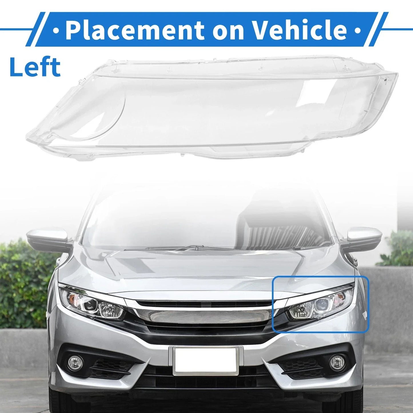 Car Front Left Headlight Lens Cover for Honda Odyssey (2005-2008)
