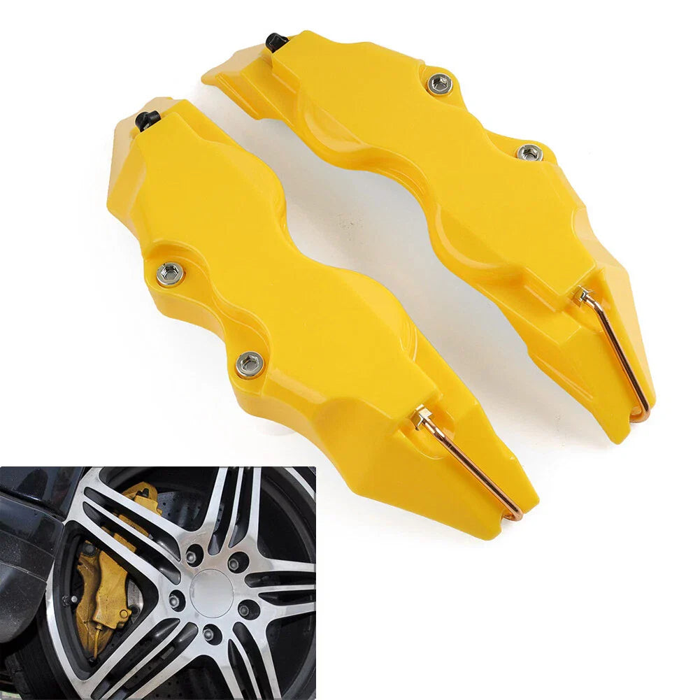 Large 3D Yellow Disc Brake Caliper Covers for Universal Cars