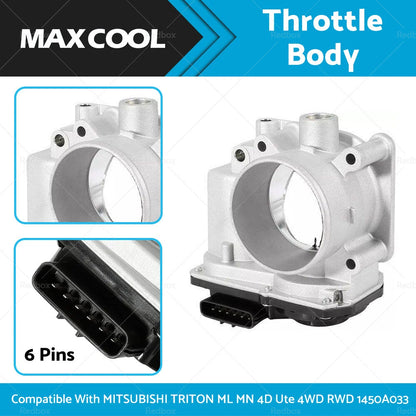 Throttle Body for Mitsubishi Triton ML MN 4D Ute 4WD RWD (2006-2015)