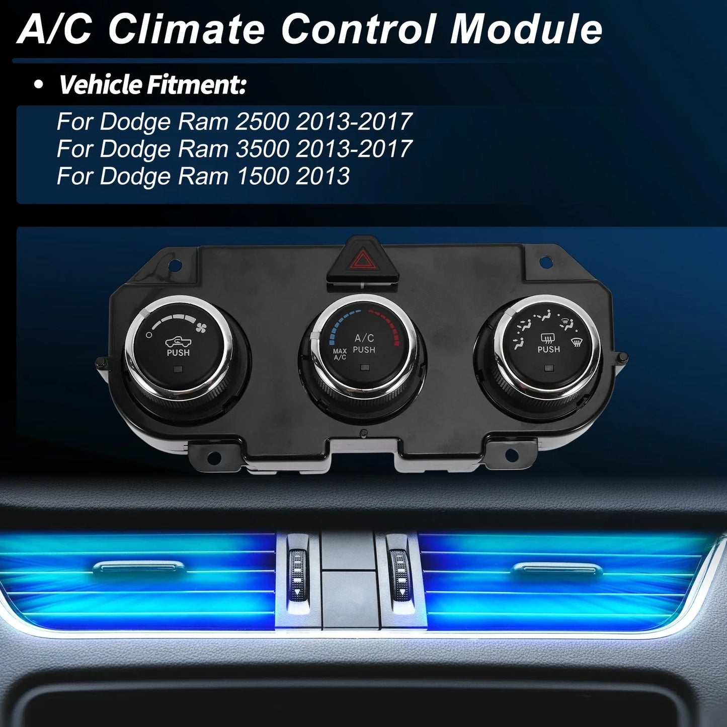 A/C Heater Climate Control Switch Module for Dodge Ram (2013-2018)