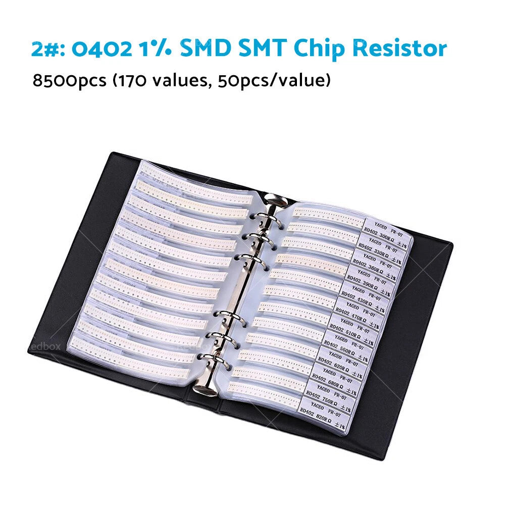 SMD/SMT Capacitor Chip Resistor Samples Book Kit 0201/0402/0603/0805/1206