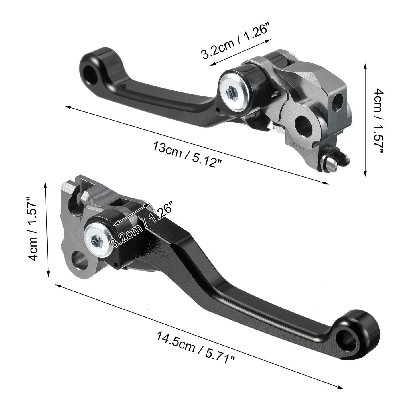 Motorcycle Brake Clutch Levers 2 x for Honda CRF250R CRF450R (2007-2020) Black