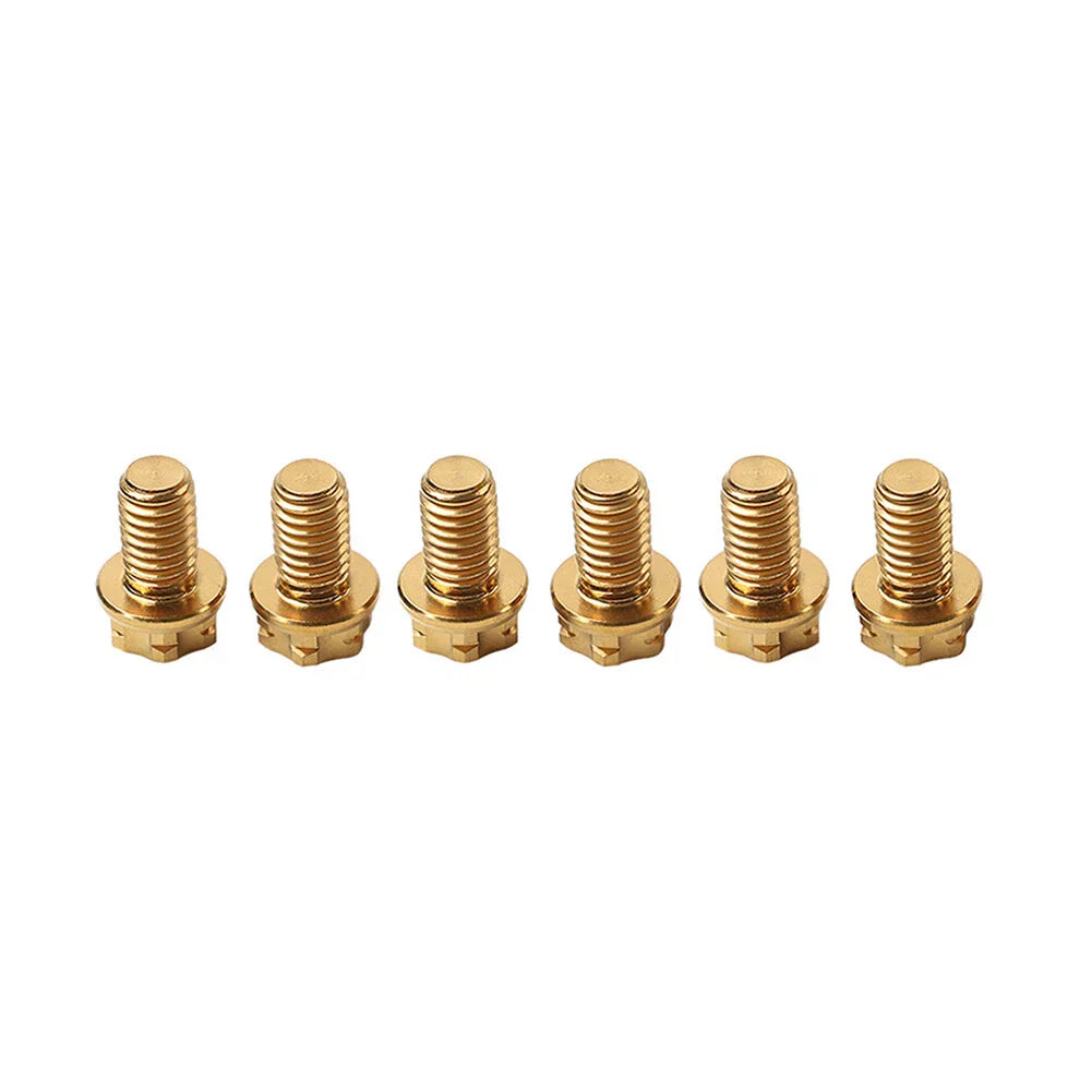 6pcs M8x35mm Titanium Torx Head Flange Screws for Motorcycle Bike