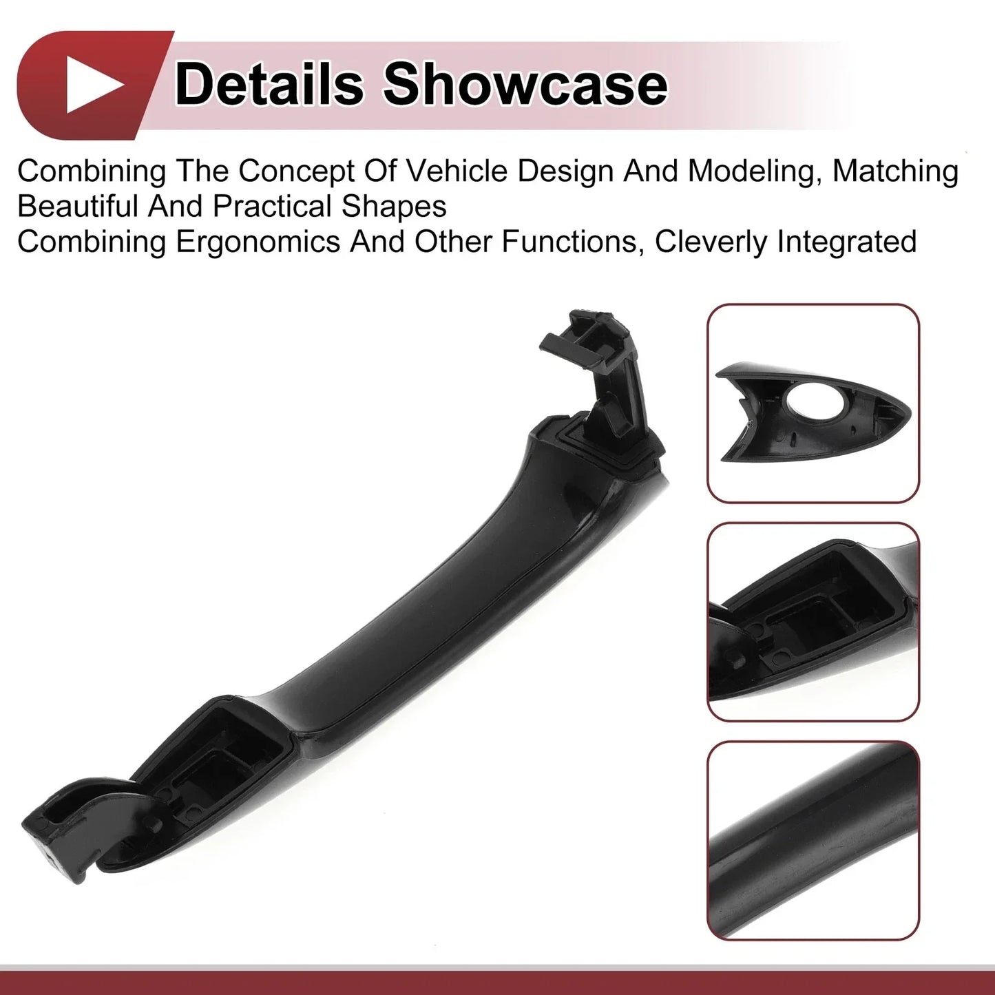 Car Door Handle Grip for Hyundai Sonata 2011-2014 Front Left Black