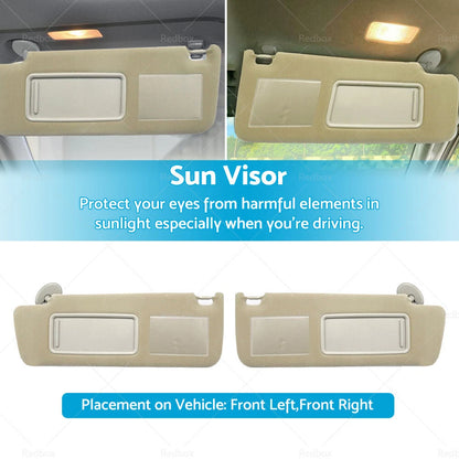 LH & RH Sun Visors for Toyota Prado TRJ120 RZJ120 LJ120 KZJ120 KDJ120 (2003-2009)