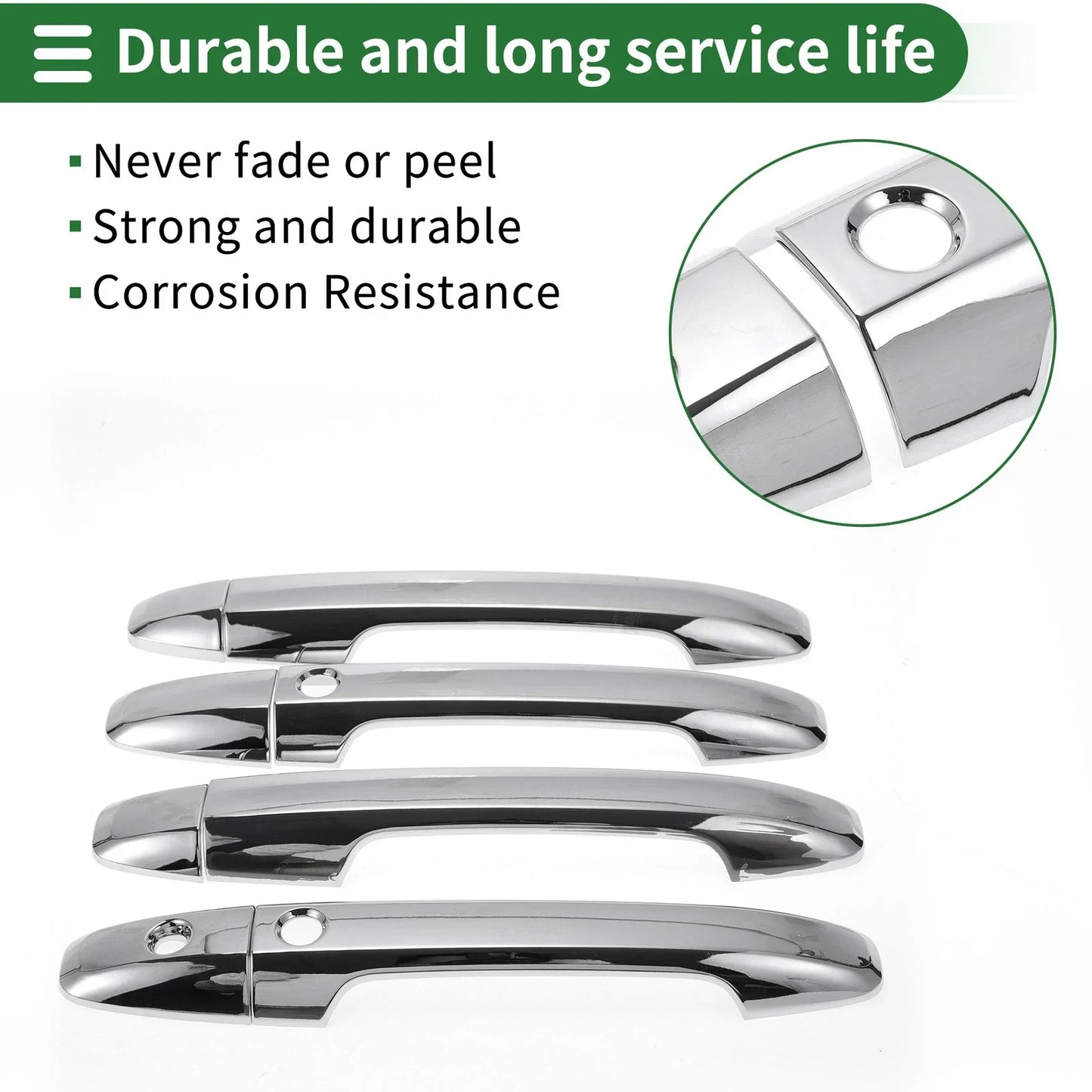 Car Door Handle Cover Trim for Honda Odyssey (2015-2022) Silver Tone