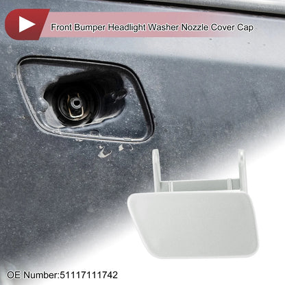 Bumper Trim Nozzle Cover for BMW 525i (2004-2005) Silver Tone