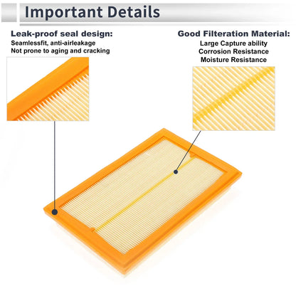 Engine Air Filter for Mercedes-Benz C300 L4 2.0L (2015-2018) 1 x Pcs