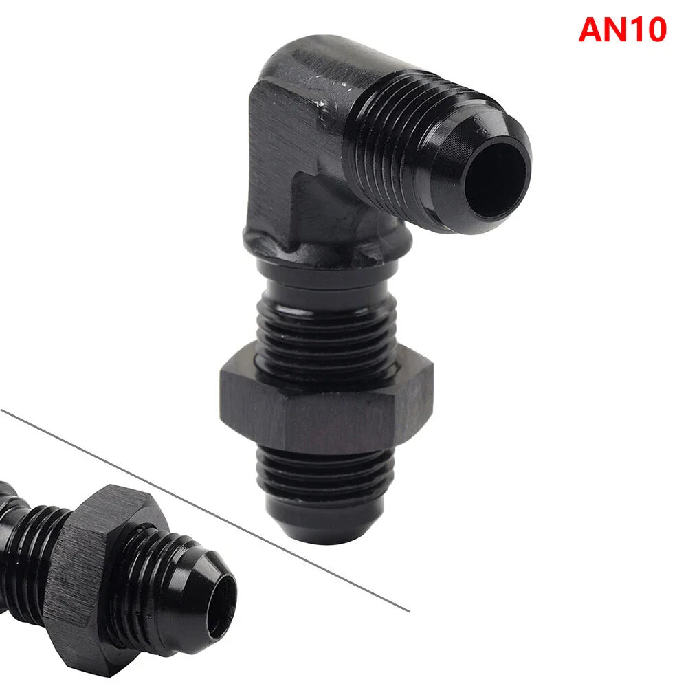 10AN Male to Male Flare 90�� Union Bulkhead Adapter Fitting for Car