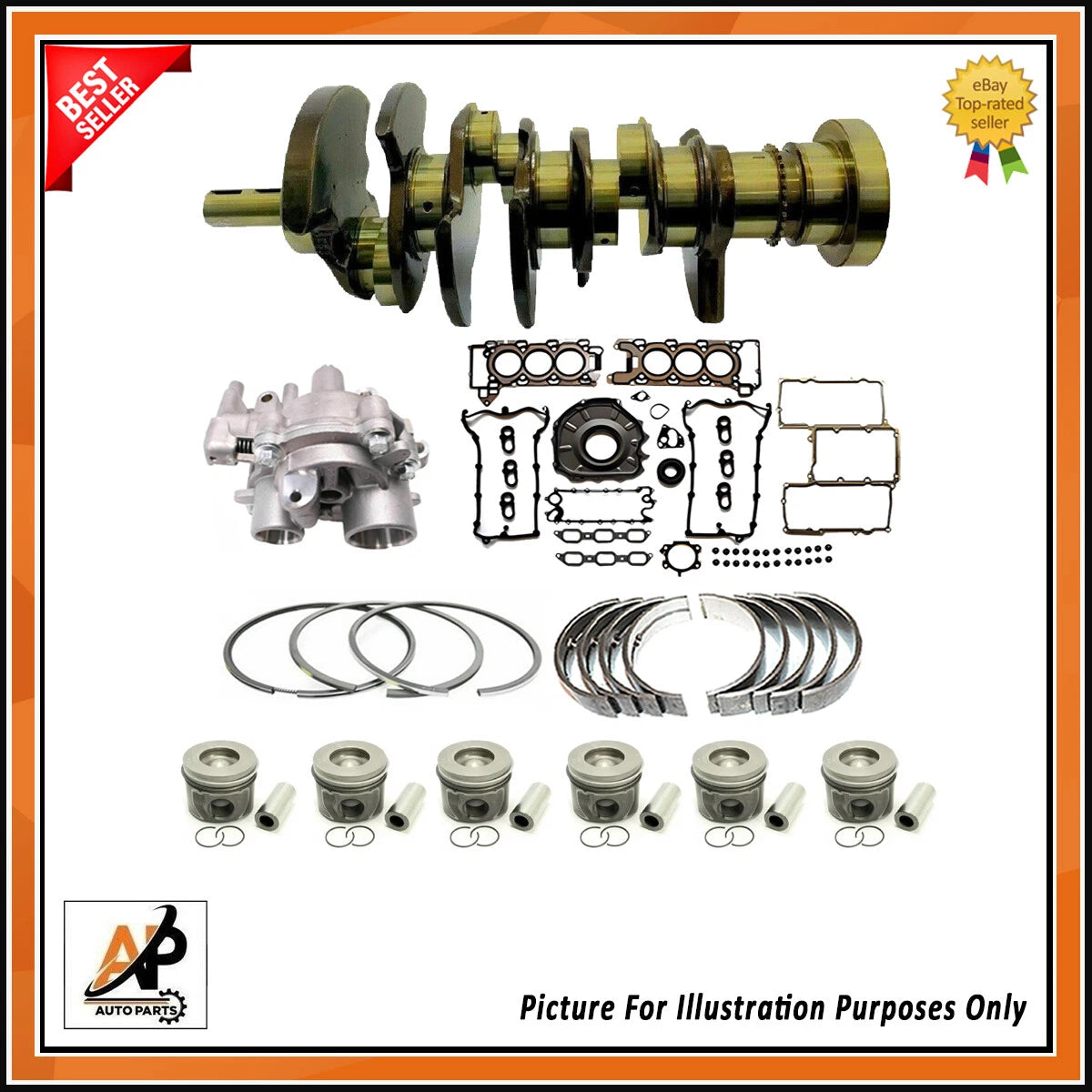 Crankshaft and Engine Rebuild Parts Kit for Range Rover 3.0L (2003–2005)