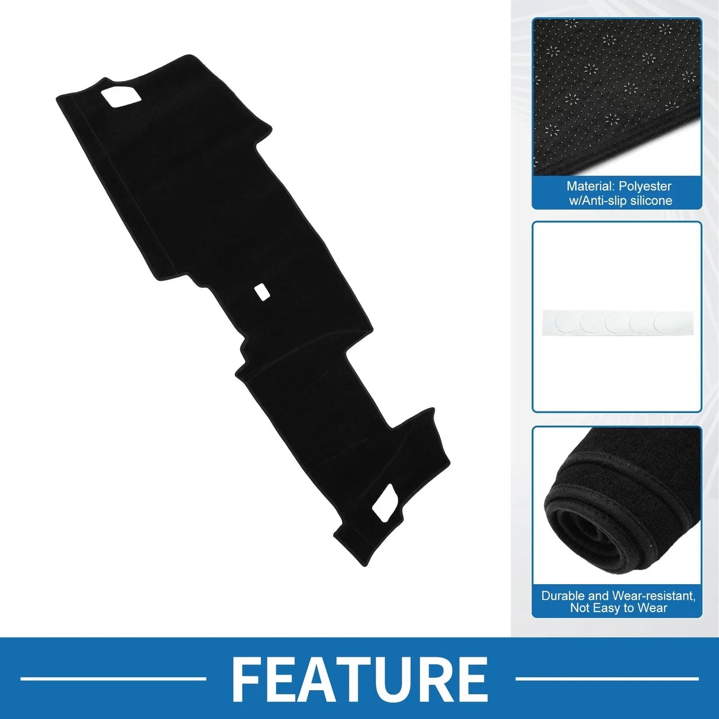 Dashboard Cover Mat for Honda CRV 2023-2024 HUD Sun Protector Pad Black