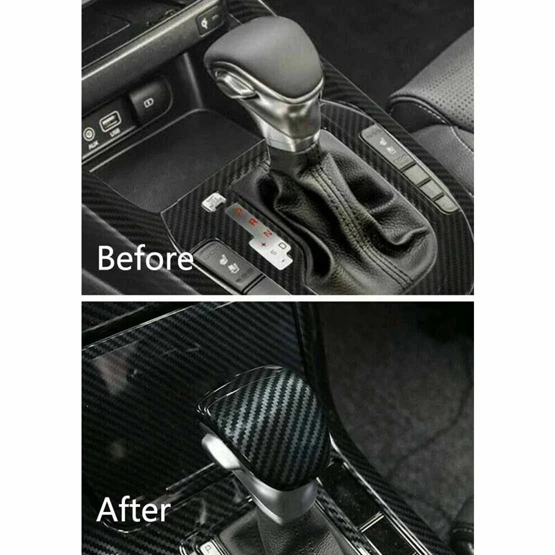 Carbon Fiber Shift Knob Bezel for Kia Forte (2019-2021)