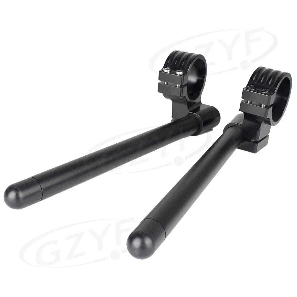 52mm Clip-On Handlebar Fork Tubes for Universal Motorcycles - 3 Colors