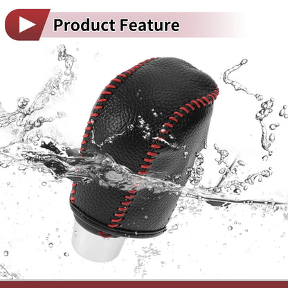 Car Gear Shift Knob Cover for Hyundai Sonata 2011-2014 - Pebbled Black Red