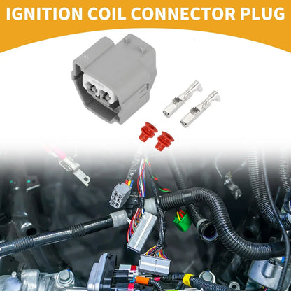 2 x Pin Ignition Coil Connector Plug for Hyundai - Gray Plastic