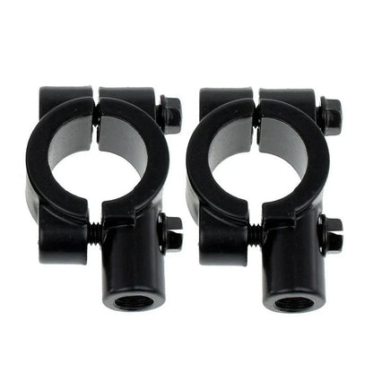 22MM M8 Handlebar Mirror Mount Holder Clamp for Motorcycle Black