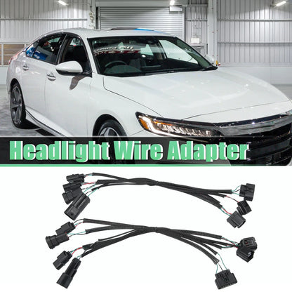 2 x Headlight Adapter Wires for Honda Accord Sedan Halogen to Touring LED (2016-2017)