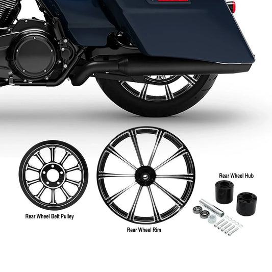 18"x5.5" Rear Wheel Rim Hub Pulley Sprocket for Harley Road Glide (1997-2008)