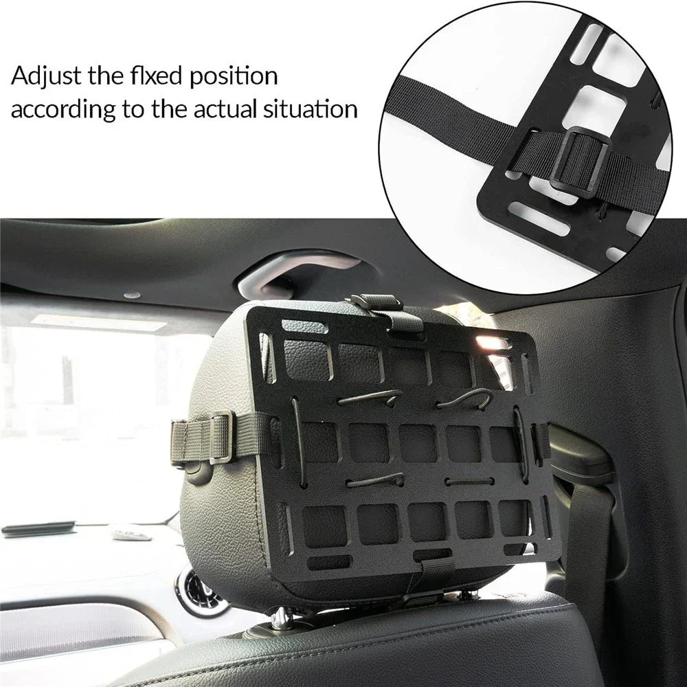 Tactical Molle Panel Car Headrest Gun Rack Storage for Vehicle