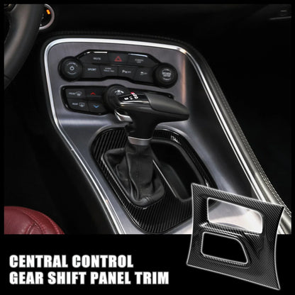 Carbon Fiber Black Central Control Gear Shift Panel Trim for Dodge
