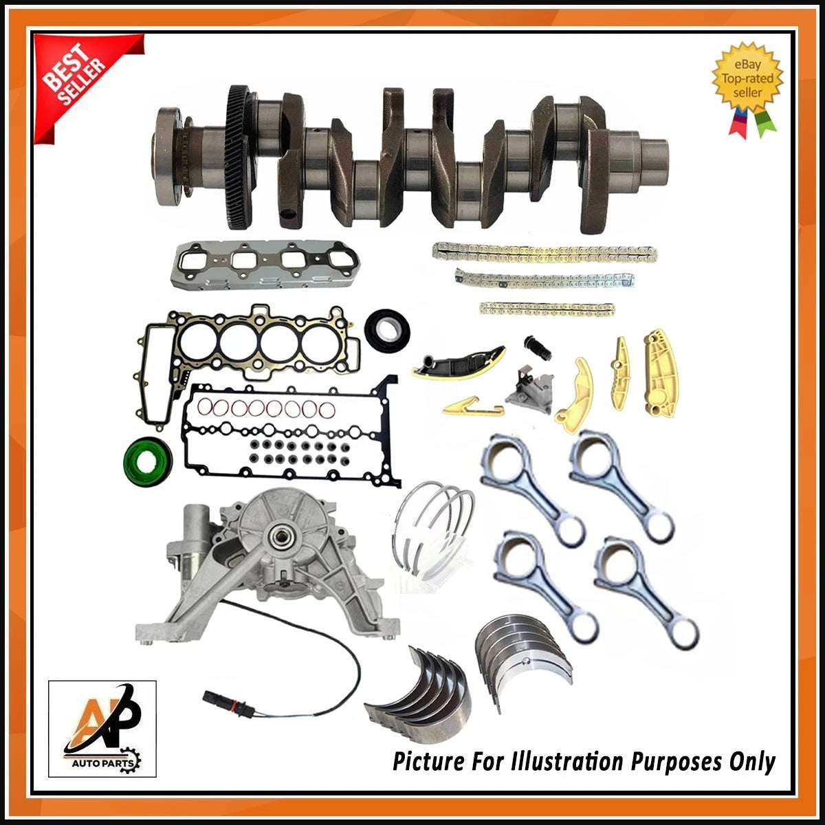 Crankshaft Rebuild Kit for Jaguar Land Rover 2.0 Ingenium (2017–2022)